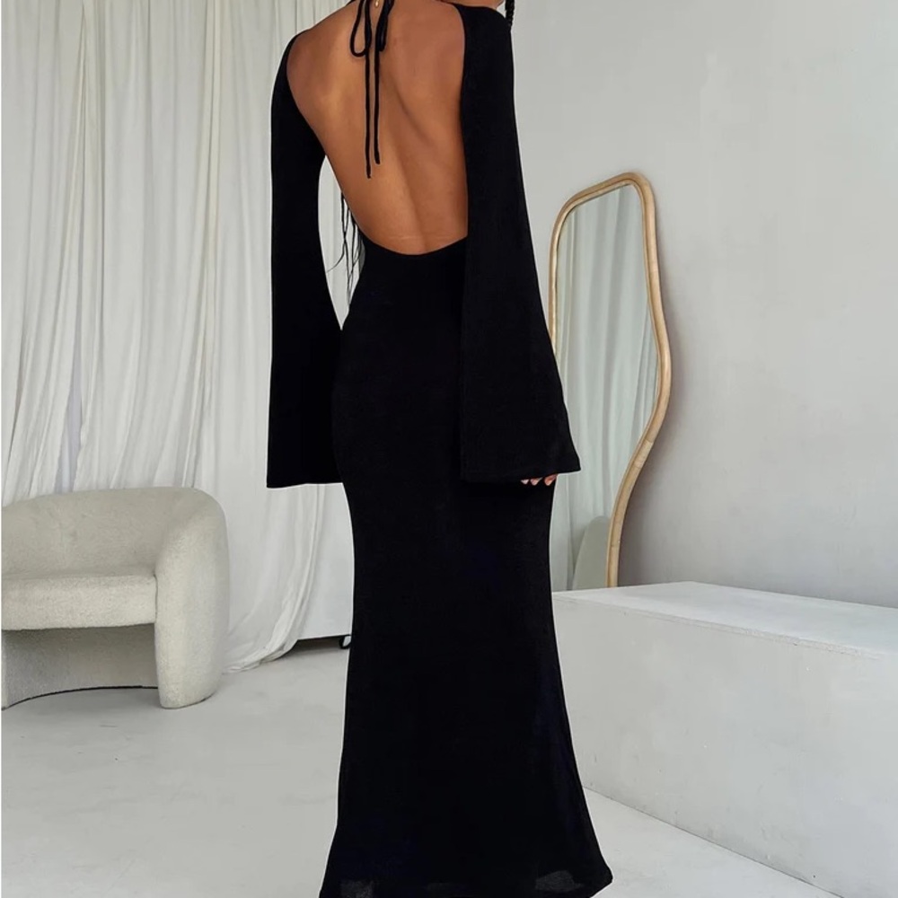 Princess Polly Amersham long sleeve black maxi dress